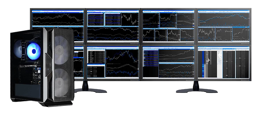 trading computer 8 monitor setup